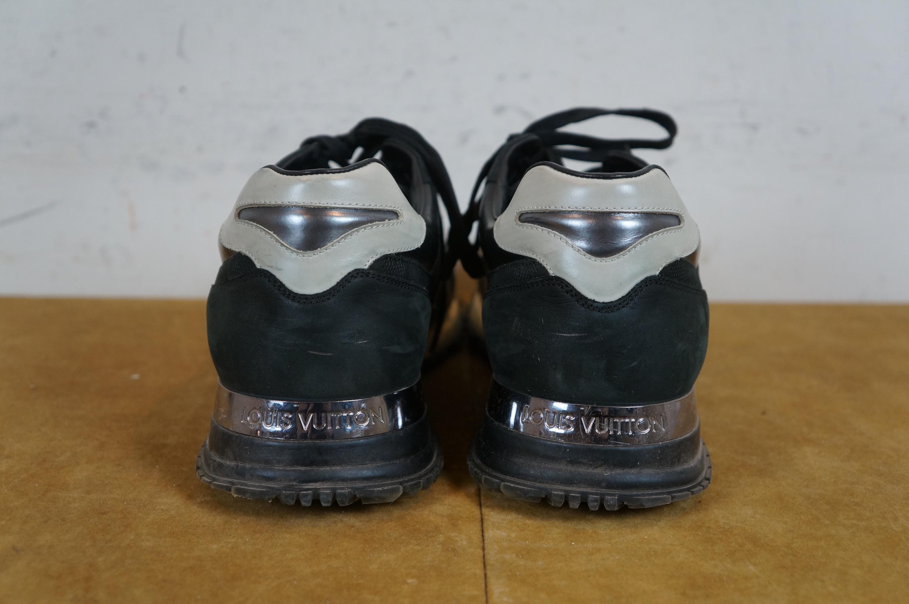 Louis Vuitton Run Away Damier Men’s Sneaker Black Size 9 Louis Vuitton Black Damier Leather Run Away Trainer Sneakers  main image 4