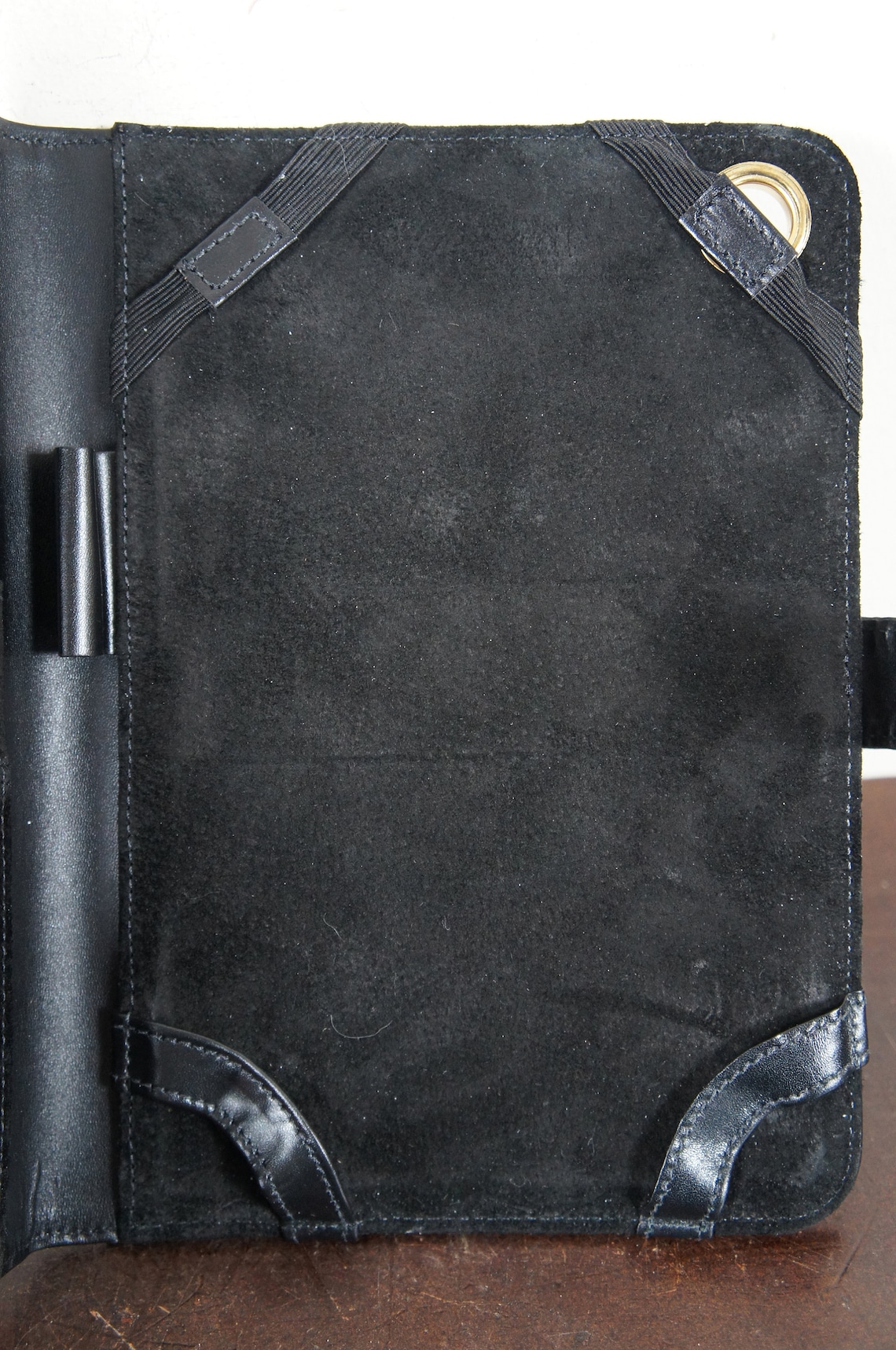 King Ranch Black Leather Portfolio Notepad Case Organizer Binder NIB - Etsy