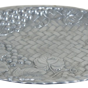 Lenox Aluminum Grape Vine Basket Weave Serving Tray Platter Serveware 16&quot;