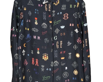 Vintage Stella McCartney 100% Silk Womens Button Up Dress Shirt Blouse S 36