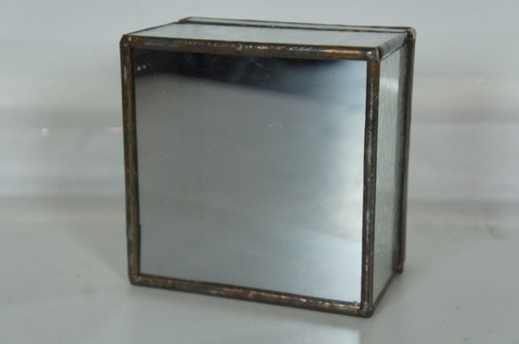 Antique Victorian Beveled Glass Mirrored Trinket … - image 10