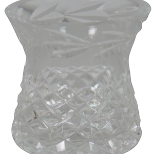 Vintage Waterford Cut Crystal Glandore Tapered Bud Trumpet Flower Vase 2.5&quot;