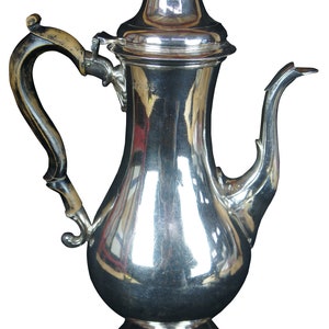 18th Century Antique English Sterling Silver George III Chocolate Pot Coffee Tea