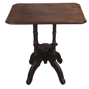 Antique Victorian Eastlake Walnut Rectangular Parlor Side End Table