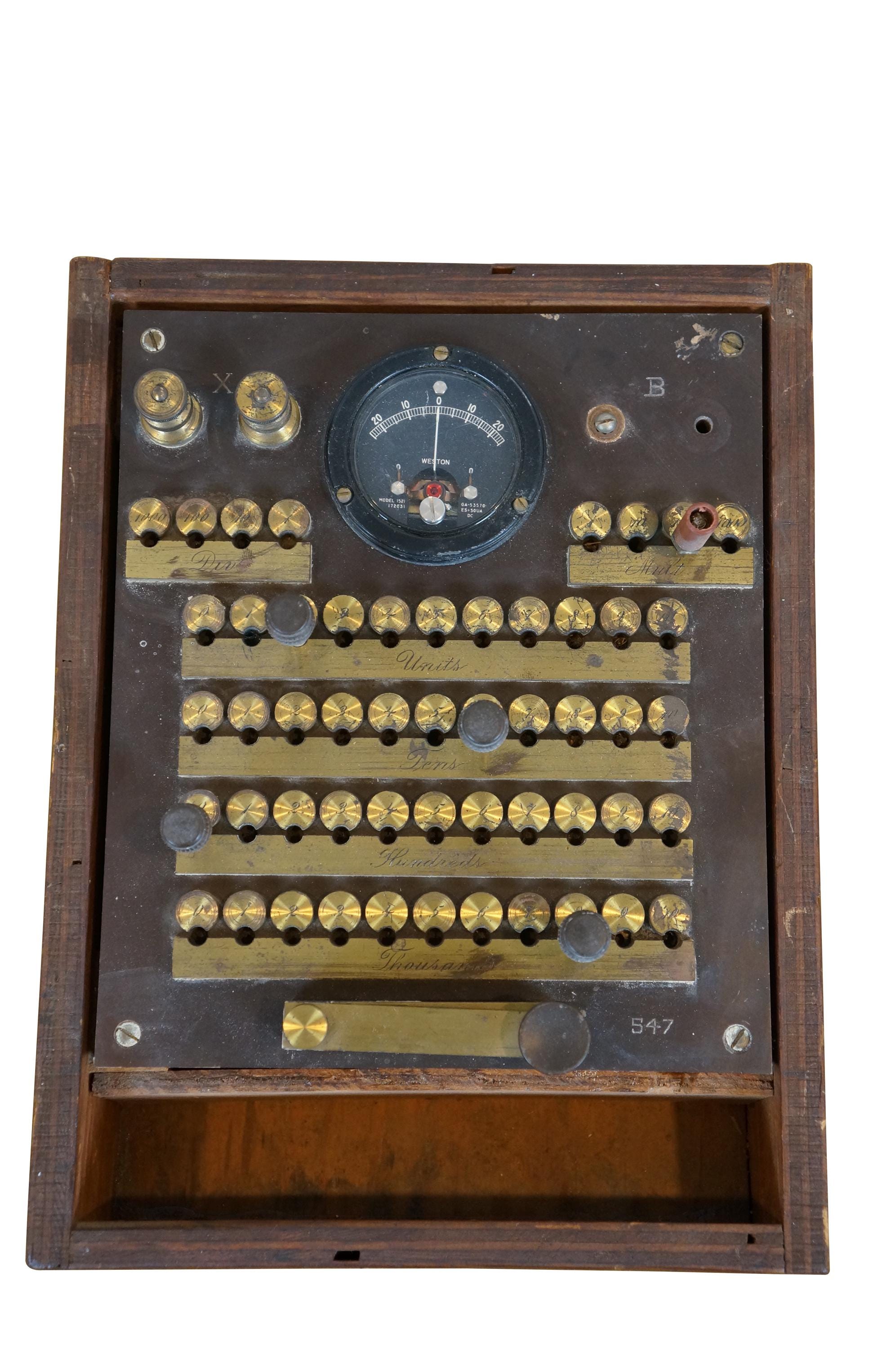 Antique Weston Model 1521 Wheatstone Electrical Resistance Bridge 12"