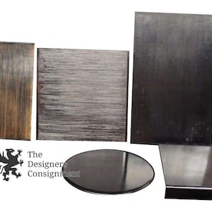 Vintage Oriental Black Food Serving Display Trays Sushi Plate Mat