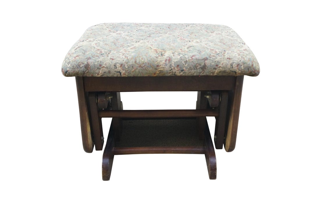 Small Rocking Footstool Vintage Oak Gliding Rocking Footstool Foot Rest Storage Ottoman 20