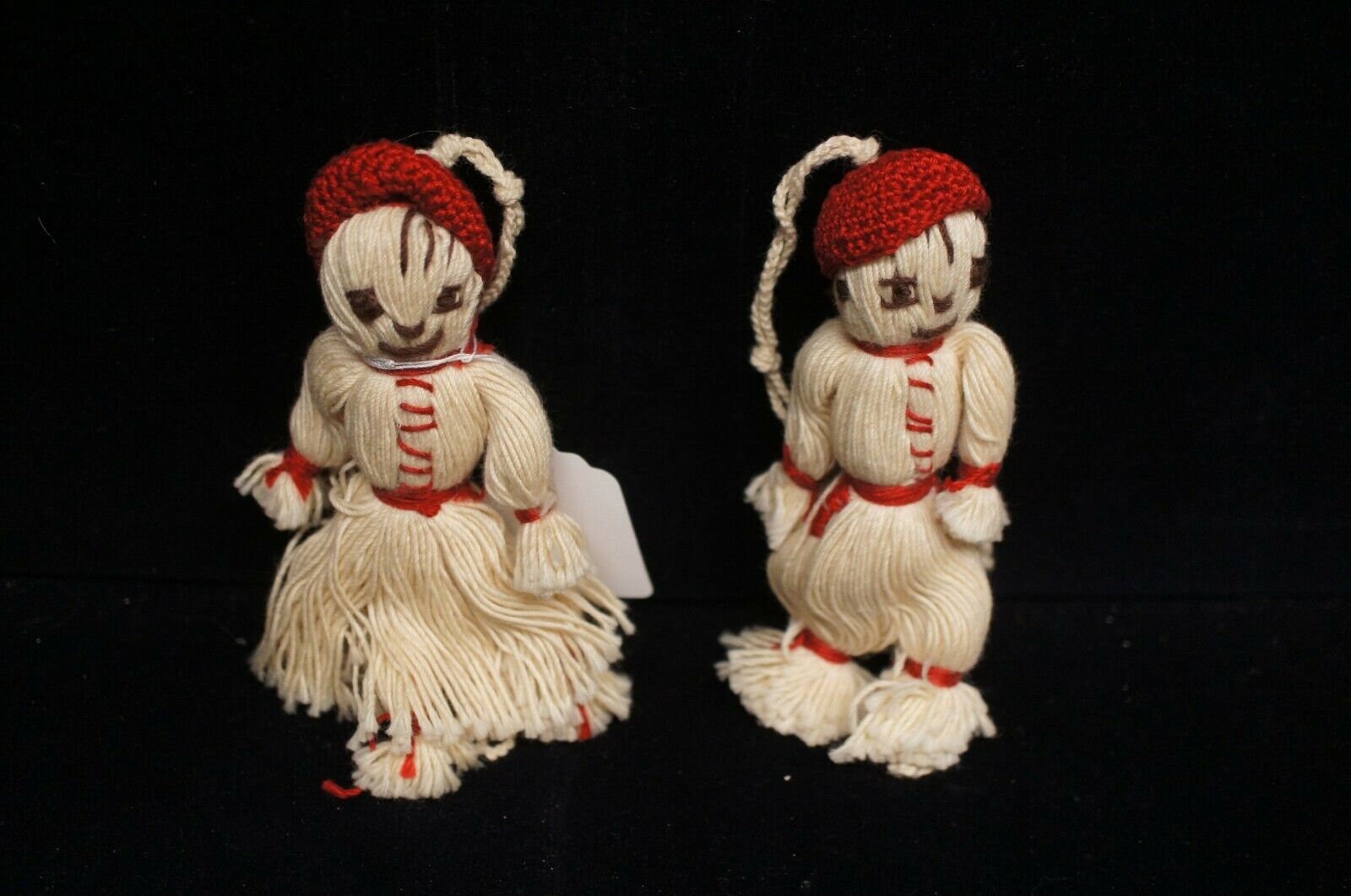Hand String Dolls 2 Vintage Cord Yarn Hanging String Dolls Mand & Woman - Etsy