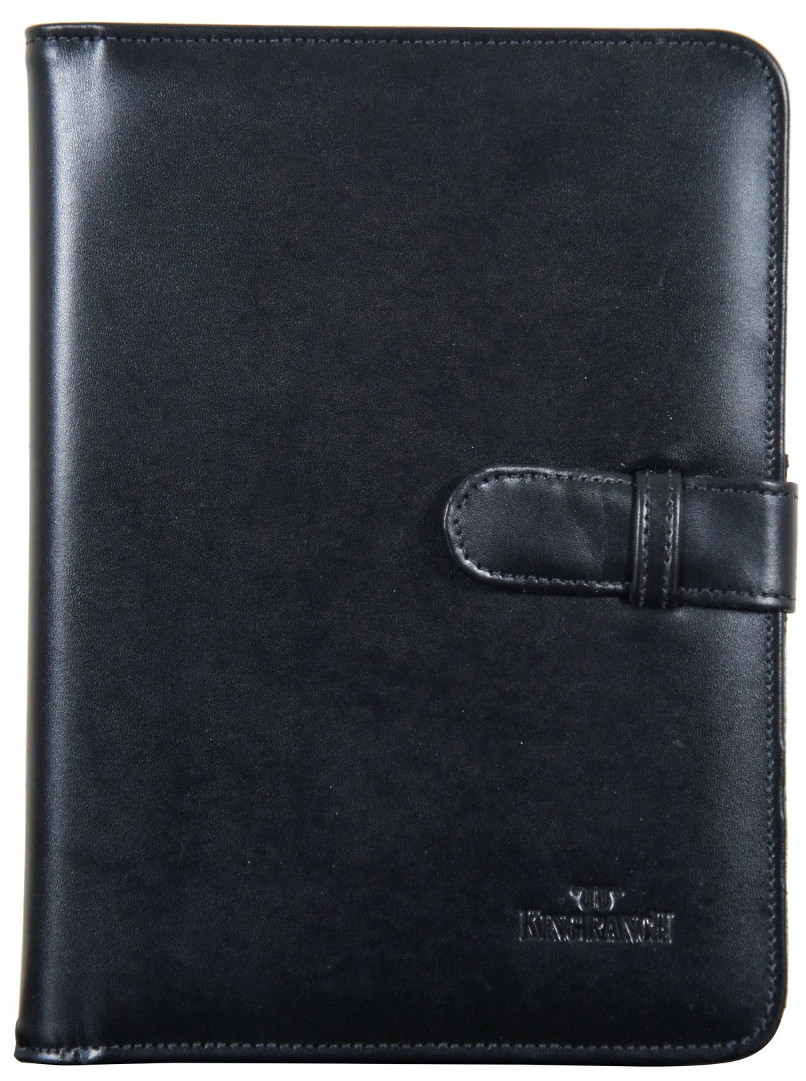 King Ranch Black Leather Portfolio Notepad Case Organizer Binder NIB - Etsy