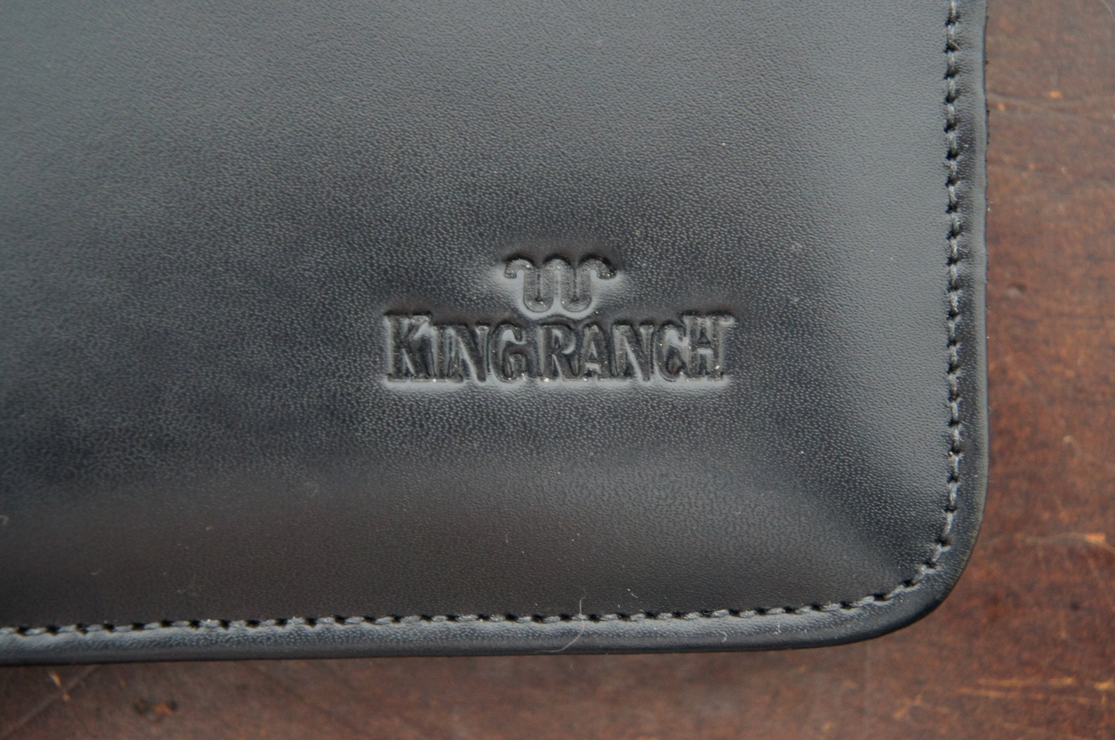 King Ranch Black Leather Portfolio Notepad Case Organizer Etsy