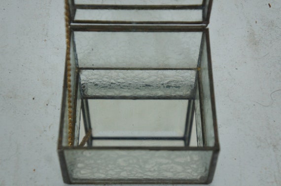 Antique Victorian Beveled Glass Mirrored Trinket … - image 9