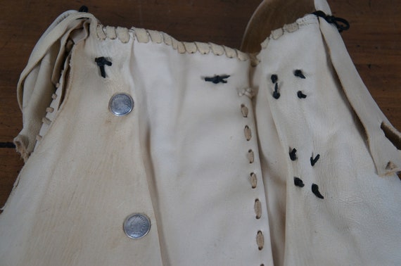 Vintage Native American Leather Hide Shoulder Bag… - image 5