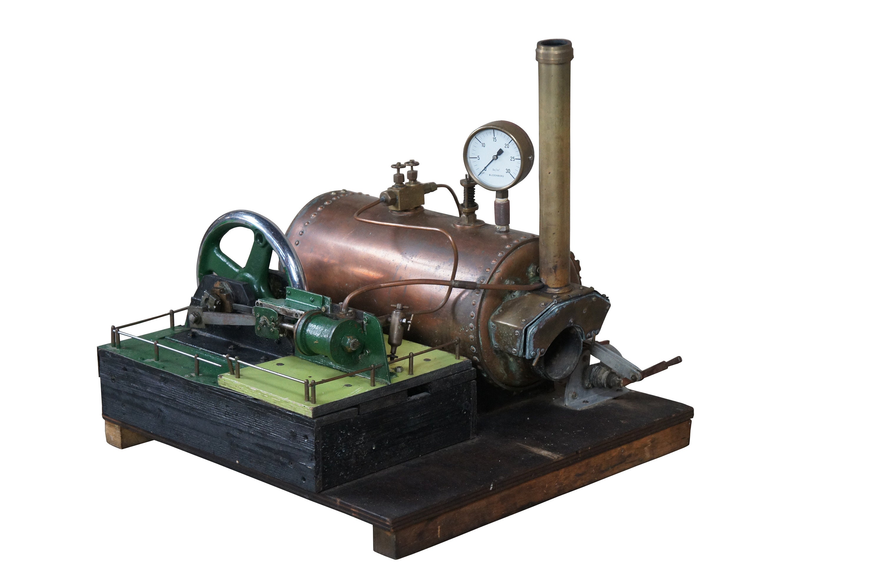 Antique Schaeffer & Budenberg Stationary Steam Engine Model