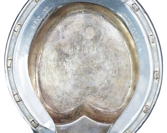 1960 Narragansett Special Sterling Silver Horseshoe Horse Racing Trophy Tray 5"