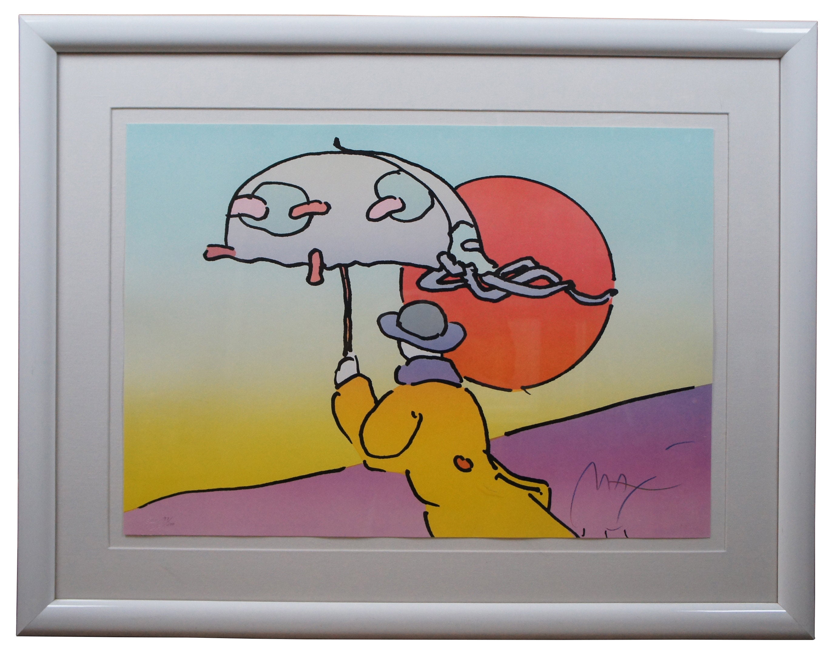 1982 Peter Max Umbrella Man II Image 3 Framed Modern | Etsy