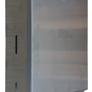 Bobrick Stainless Steel Wall Mount Folded Paper Towel Dispenser w Lock & Key 14&quot;