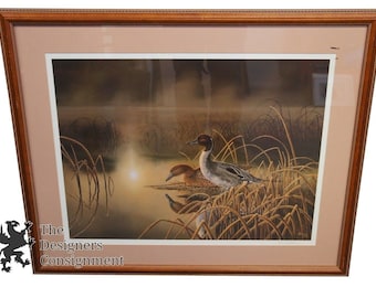 Signed Darrell Davis Ducks Reflection Limited Edition Lithograph Print