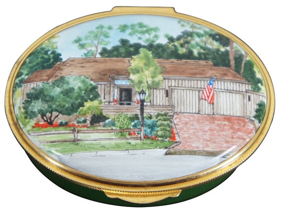 Eximious Ltd Porcelain Limoges Trinket Pill Box No Place Like Home England