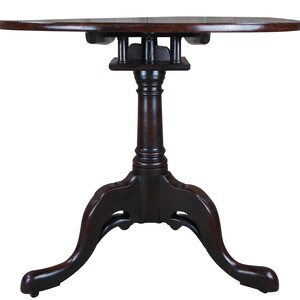 Antique 18th Century George II English Mahogany Tilt Top Birdcage Tea Table
