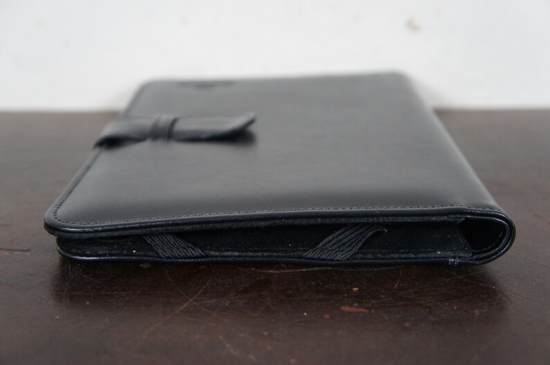 King Ranch Black Leather Portfolio Notepad Case Organizer Binder NIB - Etsy
