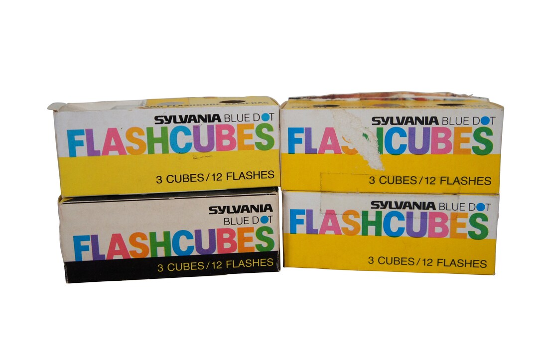 Vintage 1970s Sylvania Flip Flash Super 10 Flash Cube Stick In Original - Foto 4