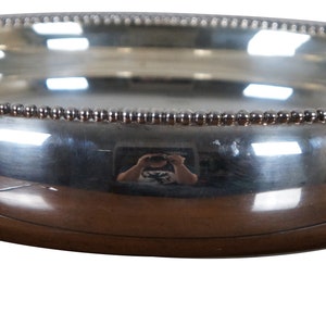 Mid Century W&S Blackinton 5502 Silver Plate Footed Serving Dish Bowl 12&quot;