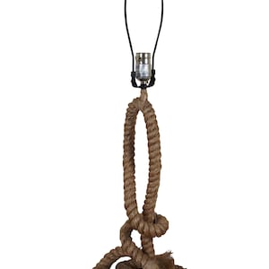 Vintage Nautical Maritime Boho Chic Twisted Coiled Hemp Rope Table Lamp 22&quot;
