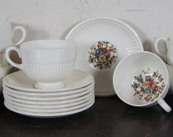 38 Pc Antique Wedgwood Conway Edme China Dinner Service Set Floral