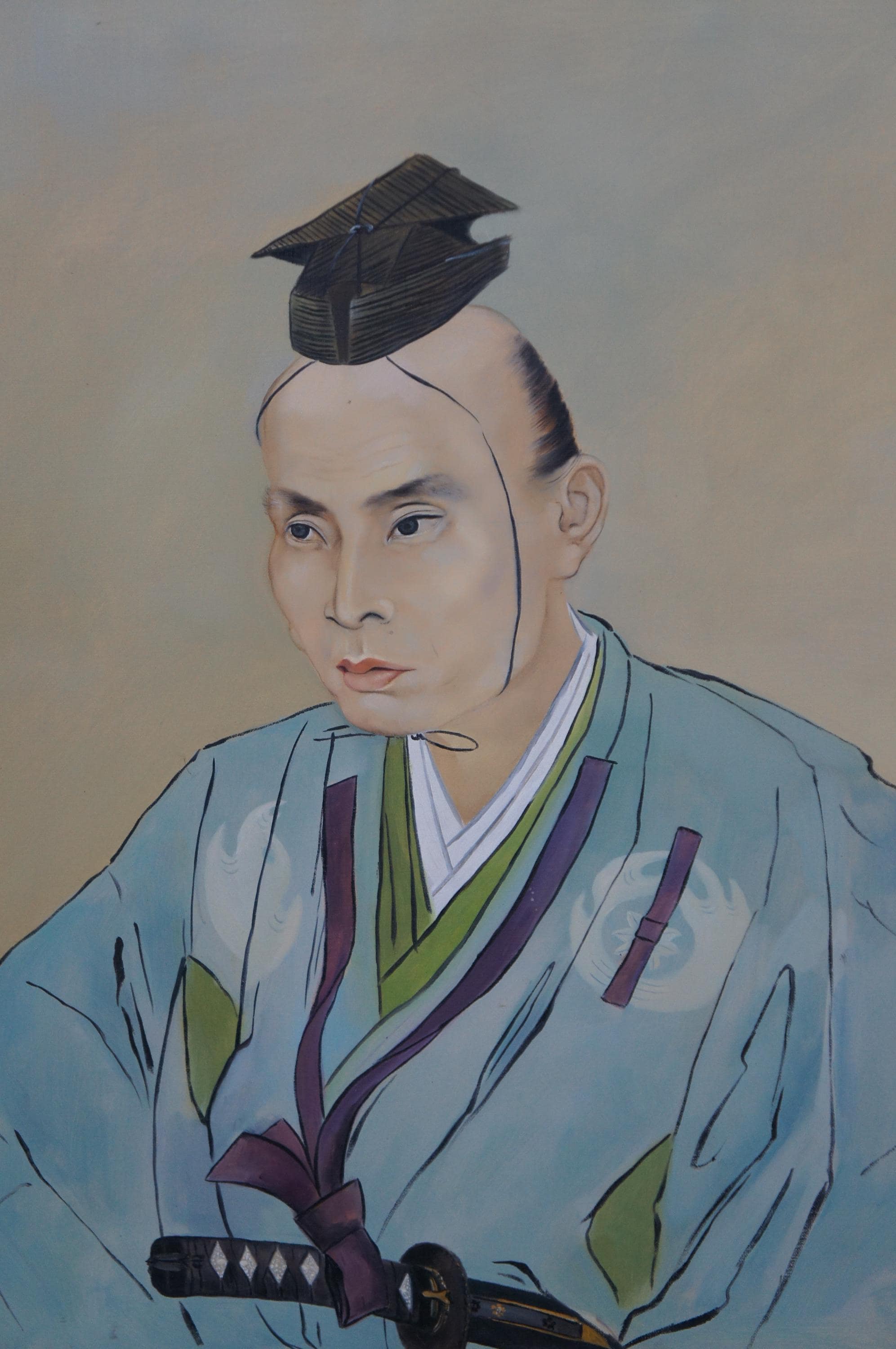 Samurai Takami Senseki Portrait After Watanabe Kazan Dutch Oil Painting ...