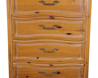 Vintage Henry Link Chardonnay French Country Pine 4 Drawer Bedroom Dresser 43"