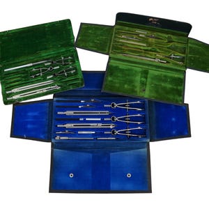 3 Sets Architectural Engineering Drafting Drawing Tools Antique Vintage 10&quot;