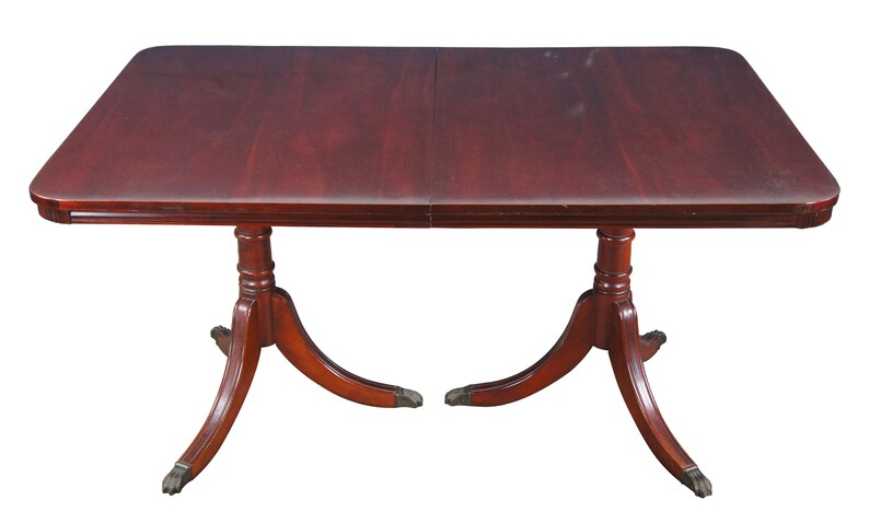 Lexington Chair Co Duncan Phyfe Style Mahogany Paw Foot Dining Table 66