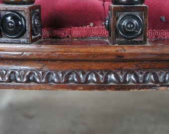 Antique French Louis XVI Rosewood Tete A Tete Conversation Chair