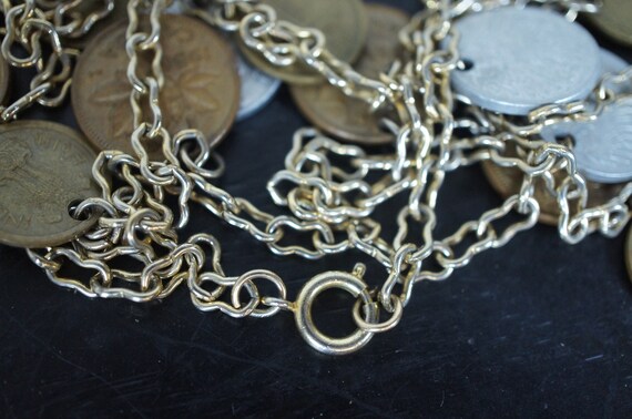 Mid Century 1940s 1950s 1960s Assorted Coin Neckl… - image 4