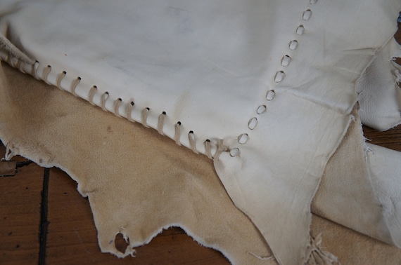 Vintage Native American Leather Hide Shoulder Bag… - image 9
