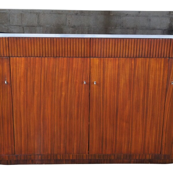 Ralph Lauren Modern Metropolis Demilune Buffet Art Deco Sideboard Bar 1605-21