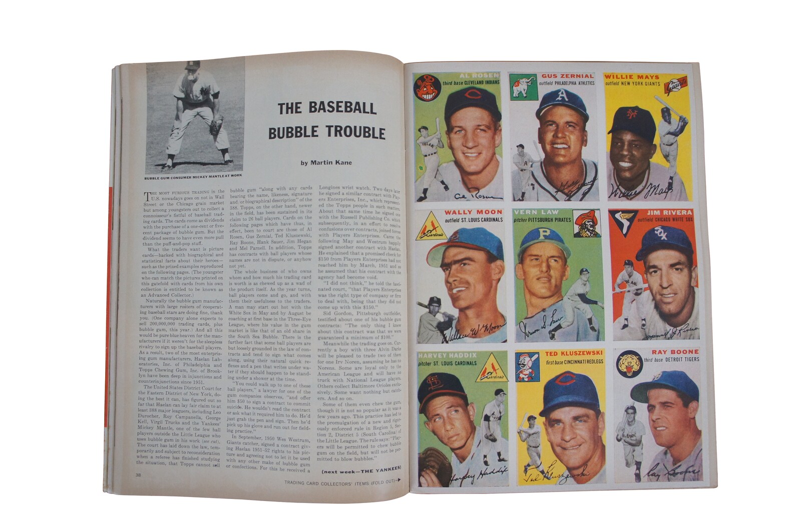 Sports Illustrated Magazine First Issue 1954 No 1 Uncut Trading Cards ...