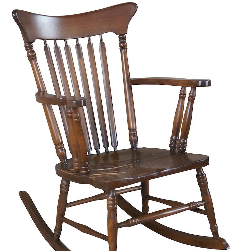 Vintage Wooden Rocker Antique Wood Rocking Chair - Etsy