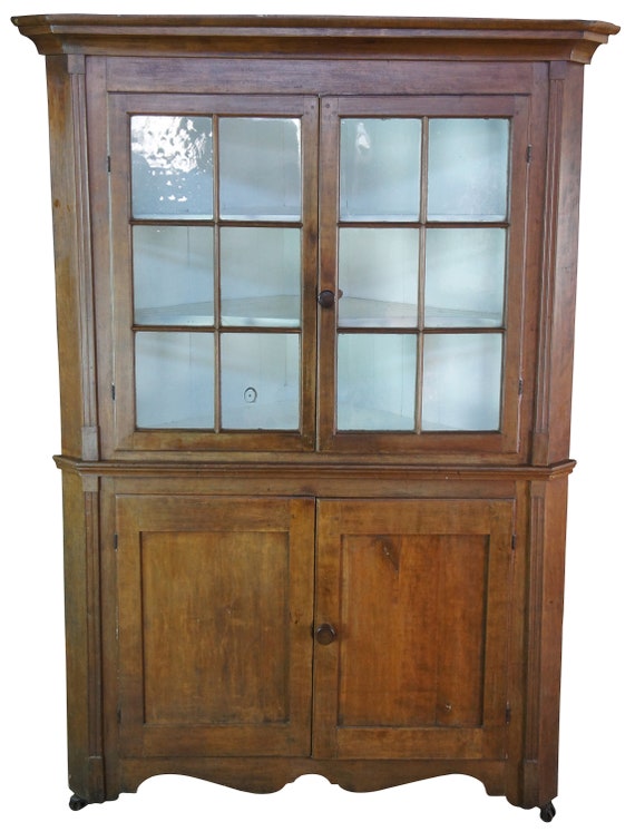 Antique pine 2024 corner cupboard