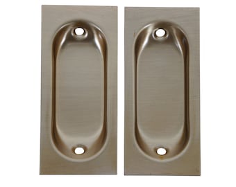 Vintage Ajax 287 Dull Bronze Flush Drawer Pull Hardware No US 10 3&quot;