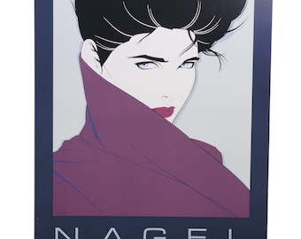 1985 Patrick Nagel The Book Original Pop Art Poster Print Dumas Mirage 36"