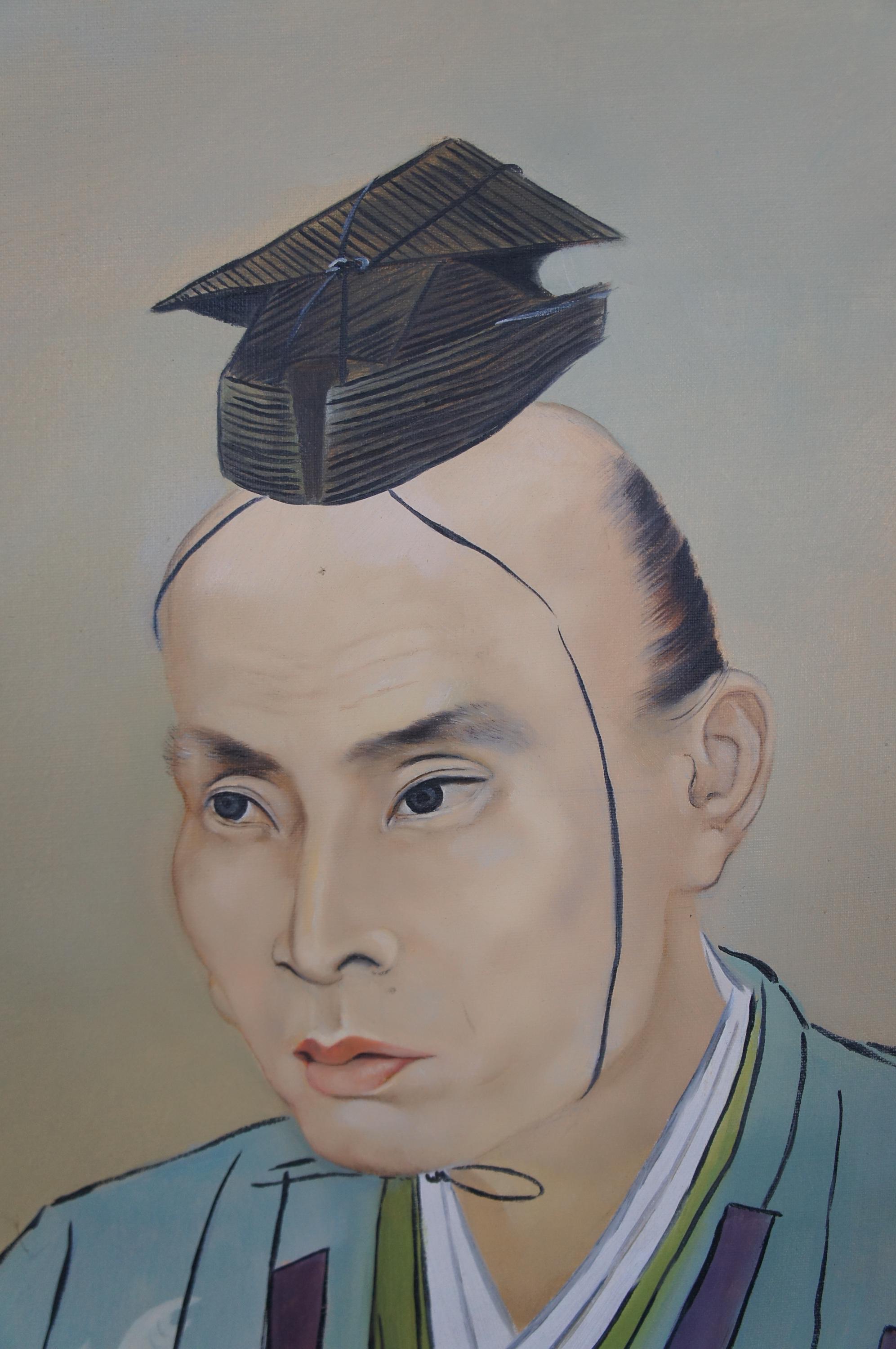 Samurai Takami Senseki Portrait After Watanabe Kazan Dutch Oil Painting ...