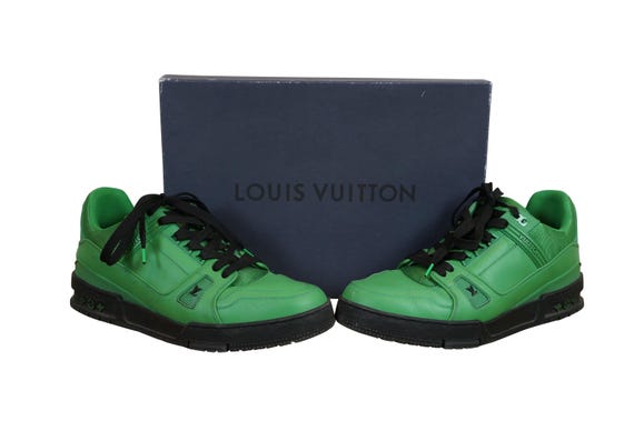 Louis Vuitton LV Virgil Vert Green Leather Trainer Sneakers Low