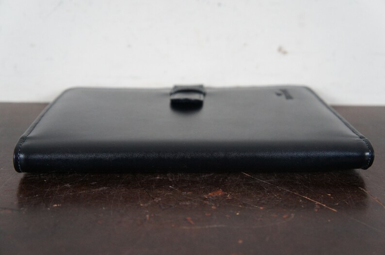 King Ranch Black Leather Portfolio Notepad Case Organizer Binder NIB - Etsy