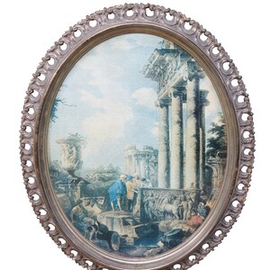 Vintage Turner Wall Accessory Roman Ruins Art Print Baroque Rococo Frame 33&quot;