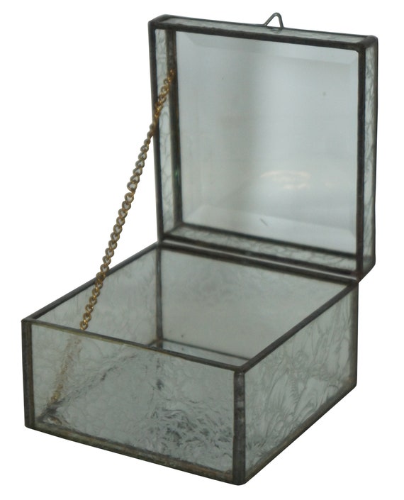 Antique Victorian Beveled Glass Mirrored Trinket … - image 2