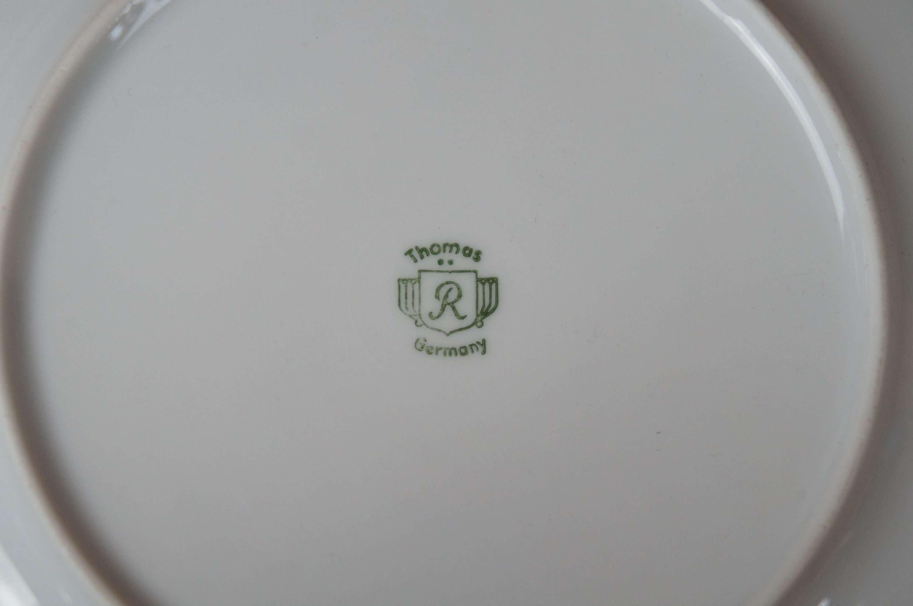 説明 2 Vintage German Thomas Rosenthal Art Deco Style Silver Rim Plates