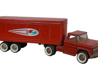 Structo 1960s Pressed Steel Van Line Turbine Semi Truck Tractor