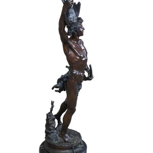 Acteon Greek Hunter by Adrien Etienne Gaudez French Bronze Statue Sculpture 46&quot;