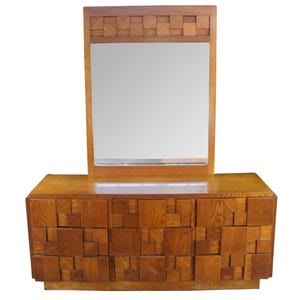 etsy mid century modern dresser White Gold Mid Century Modern Dresser